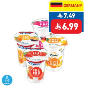 Bauer Fru Fru Milk Dessert/ Raspberry/ Mango Yogurt 500g