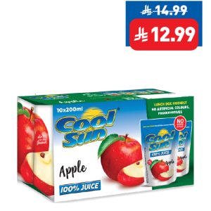 Sun Cool Apple Juice 10 X 200ml