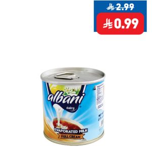 Albani Evaporated Milk Ful Cream 170g Albani Evaporated Milk Ful Cream 170g
