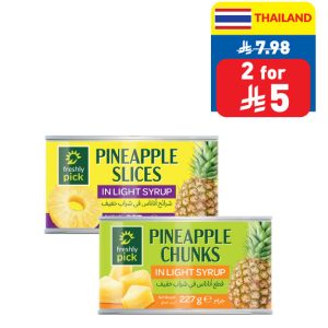 Freshly Pick Pineapple Chunks/ Slices in Light Syrup 227g Freshly Pick Pineapple Chunks/ Slices in Light Syrup 227g