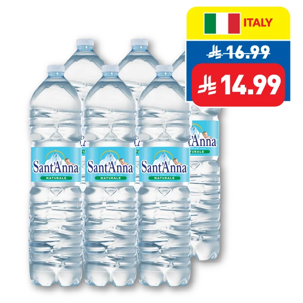 Sant’Anna Natural Mineral Water 6 x 1.5L