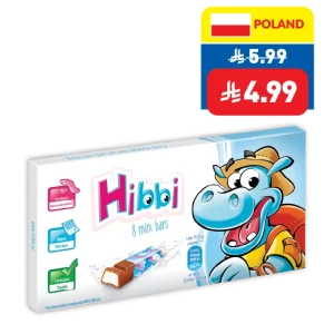Hibbi Milk Chocolate Mini Bars With Milk Filling 100g Hibbi Milk Chocolate Mini Bars With Milk Filling 100g