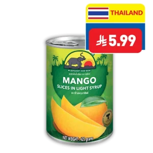 Elephant and Sun Mango Slices in Light Syrup 425g Elephant and Sun Mango Slices in Light Syrup 425g