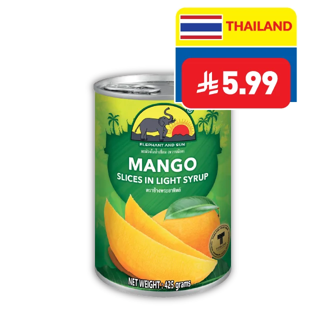 Elephant and Sun Mango Slices in Light Syrup 425g