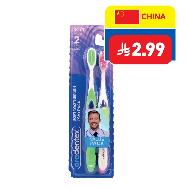 Oradentex Assorted Toothbrush 2 Pcs
