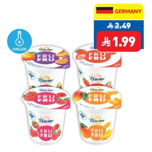 Bauer Fru Fru Assorted Flavoured Yoghurt 150g Bauer Fru Fru Assorted Flavoured Yoghurt 150g