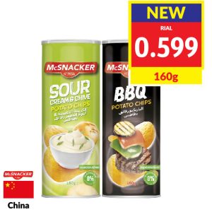 McSnacker Potato Chips BBQ/ Sour Cream & Chive Flavour 160 g
