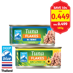 Deep Blue Tuna Flakes in Brine/ Sunflower