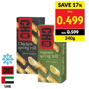 Cho Cho Chicken/ Veg Spring Roll