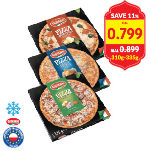 Giovanni Pizza Mozzarela/ Quattro Thin/ Funghi Thin & Crispy 335g