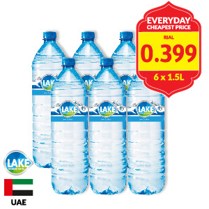 Lake	Bottle Water Pack of 6 x 1.5l