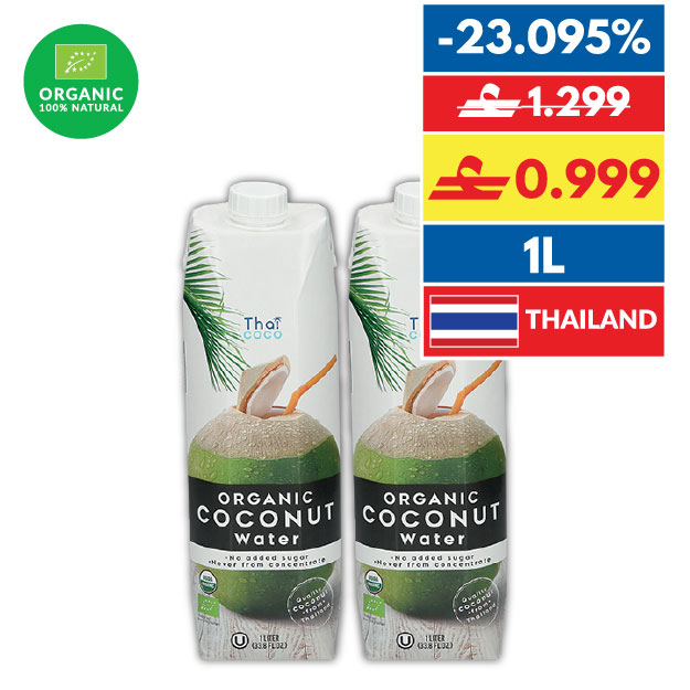 Thai Coco Oraganic Coconut Water 100% 1l