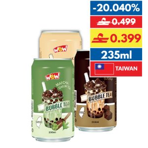 WOW Bubble Tea Classic/ Brown Sugar/ Matcha 235Ml