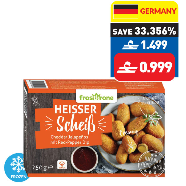 Frostkrone Mozzarella Sticks Mit Red Pepper Dip 250g