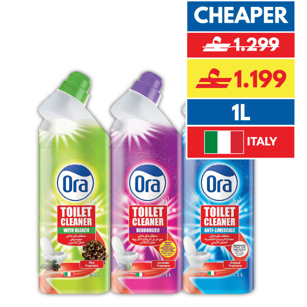Ora Toilet Cleanr Anti-Limescale/ Deodorizer/ Bleach