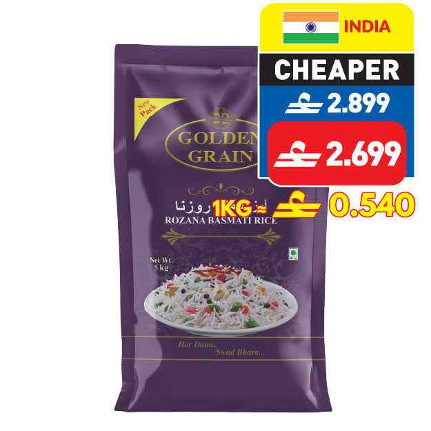 Golden Grain 1121 White Sela Basmati Rice 5kg