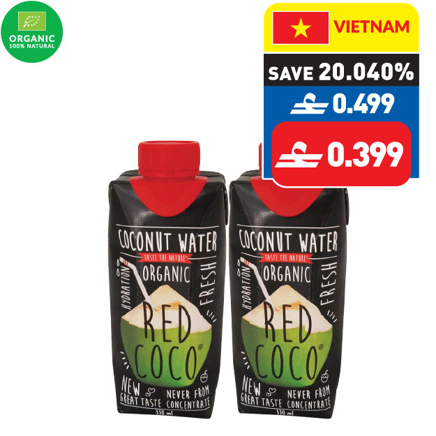 Red Coco Coconut Water 100% Organic 330ml