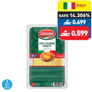 Giovanni Egg Lasagne Sheets 250g