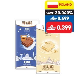Voyage Milk/ White Chocolate 90g
