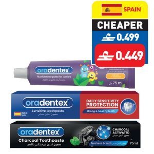 Oradentex Assorted Toothpaste 75ml