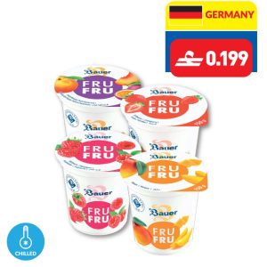 Bauer Fru Fru Assorted Flavoured Yoghurt 150g Bauer Fru Fru Assorted Flavoured Yoghurt 150g