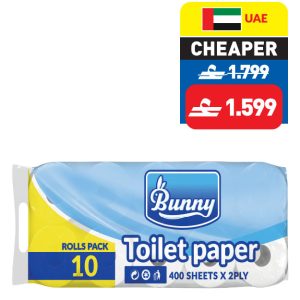 Bunny Toilet Rolls 400’s x 2 ply Bunny Toilet Rolls 400’s x 2 ply