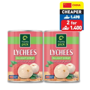 Freshly Pick Lychees in Light Syrup 567g Freshly Pick Lychees in Light Syrup 567g