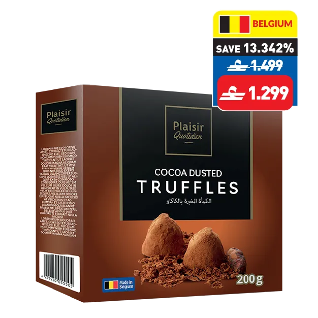 Plaisir Quotidien Assorted Cocoa Dusted Truffles 200g Plaisir Quotidien Assorted Cocoa Dusted Truffles 200g