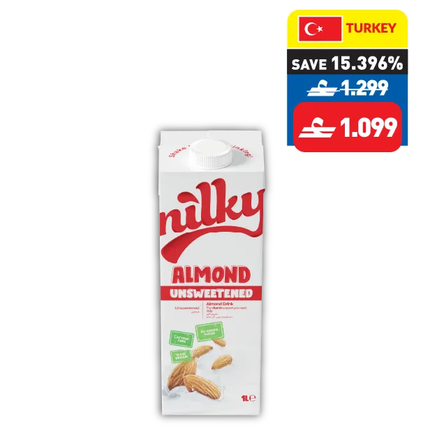 Nilky Almond/ Unsweetened/ Coconut Milk 1L Nilky Almond/ Unsweetened/ Coconut Milk 1L
