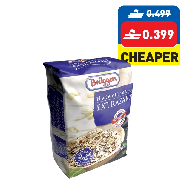 ﺑﺮوﺟﻦ ﺷﻮﻓﺎن ﴎﻳﻊ اﻟﺘﺤﻀير ٥٠٠ غ Bruggen Instant Oats 500g