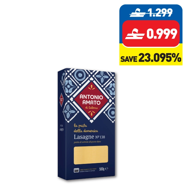أﻧﻄﻮﻧﻴﻮ أﻣﺎﺗﻮ رﻗﺎﺋﻖ ﻻزاﻧﻴﺎ ٥٠٠ غ Antonio Amato Lasagne Sheets 500g