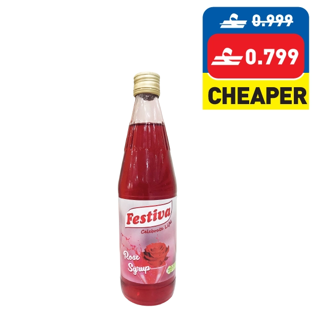 ﻓﻴﺴﺘﻴﻔﺎ ﴍاب اﻟﻮرد ٧١٠ ﻣﻞ Festiva Rose Syrup 710ml