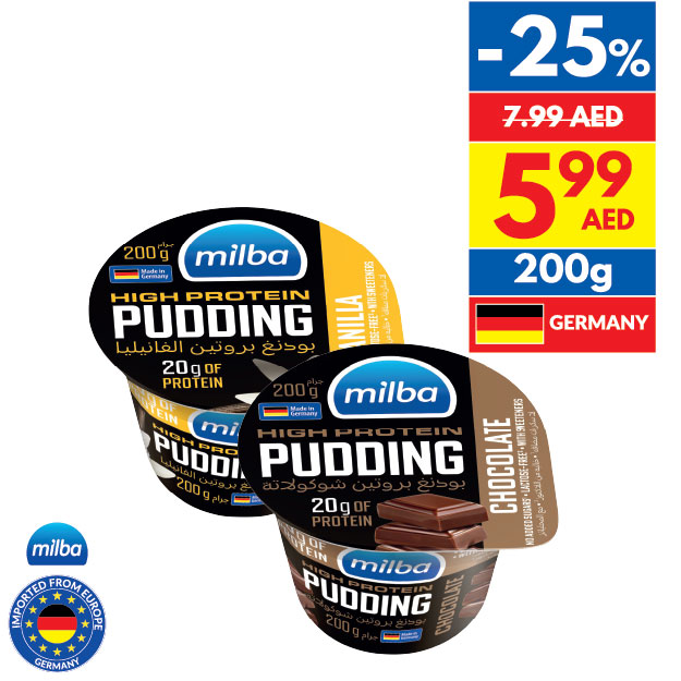 Milba Protein Pudding Vanilla/ Chocolate Milba Protein Pudding Vanilla/ Chocolate