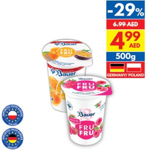 Bauer Fru Fru Milk Dessert/ Raspberry / Mango Yoghurt 0.1% Bauer Fru Fru Milk Dessert/ Raspberry / Mango Yoghurt 0.1%