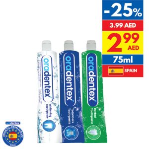 Oradentex Herbal/ Total Care/ Whitening Toothpaste Oradentex Herbal/ Total Care/ Whitening Toothpaste