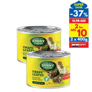 Sunny Garden Vine Leaves Stuffed With Rice 400g Sunny Garden Vine Leaves Stuffed With Rice 400g