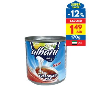Albani Evaporated Milk Light 170g Albani Evaporated Milk Light 170g