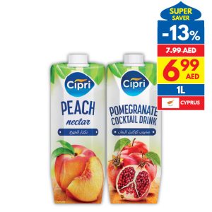 Cipri Peach Nectar/ Pomegranate Juice 1L Cipri Peach Nectar/ Pomegranate Juice 1L