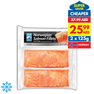 Deep Blue Norwegian Salmon Fillet 2 X 125g