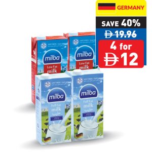 Milba Milk Uht Low/ Full Fat Original 1L