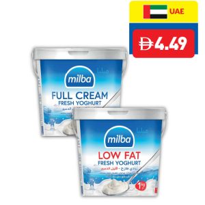 Milba Full Cream/ Low Fat Yoghurt 1Kg