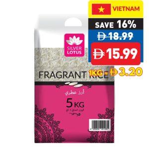 Silver Lotus Fragrant Rice 5Kg Silver Lotus Fragrant Rice 5Kg