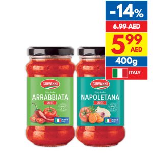 Giovanni Arrabiata/ Napoletana Sauce 400g Giovanni Arrabiata/ Napoletana Sauce 400g