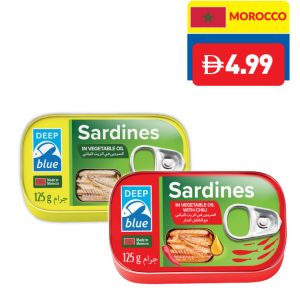 Deep Blue Sardines in Vegetable Oil/ Veg Oil Chili 125g