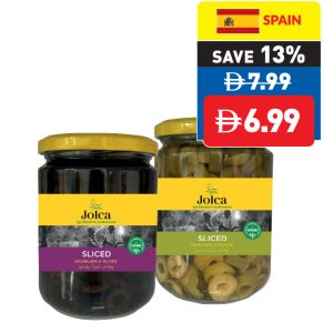 Jolca Sliced Green/ Black Olives 400g Jolca Sliced Green/ Black Olives 400g