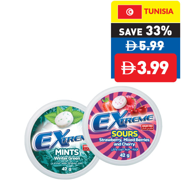 Extreme Peppermint & Wintergreen/ Berry Mix And Fruit Mix Sours 42g