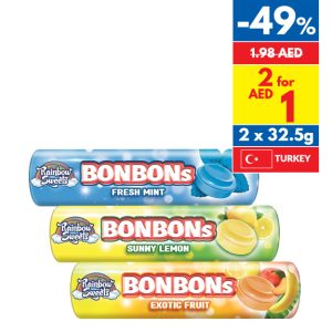 Rainbow Sweets Bonbon Mint Roll/ Lemon Roll/ Fruit Roll 32.5g Rainbow Sweets Bonbon Mint Roll/ Lemon Roll/ Fruit Roll 32.5g