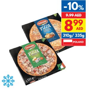 Giovanni Pizza Quattro Formaggi/ Pizza Funghi Thin & Crispy Giovanni Pizza Quattro Formaggi/ Pizza Funghi Thin & Crispy