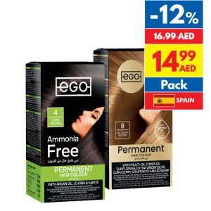 Ego Hair Colorant Ammonia Free Black/ Chocolate Brown/ Natural Blond Ego Hair Colorant Ammonia Free Black/ Chocolate Brown/ Natural Blond