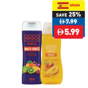 Ego Assorted Shower Gel 750ml